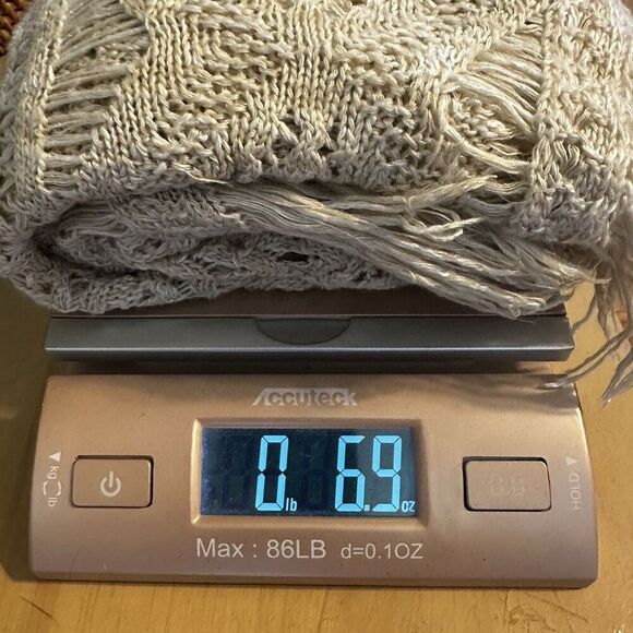 Y2K Boho Crochet Open Knit Fringe Top Medium Hippie Fairy Woodsy Beach Festival - Picture 7 of 7